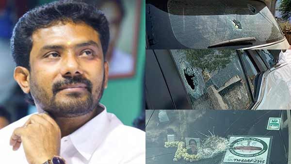 ஓபிஎஸ் மகன் ரவீந்திரநாத்தின் கார் கண்ணாடி உடைப்பு.. போடியில் பதற்றம்.. நடந்தது என்ன?