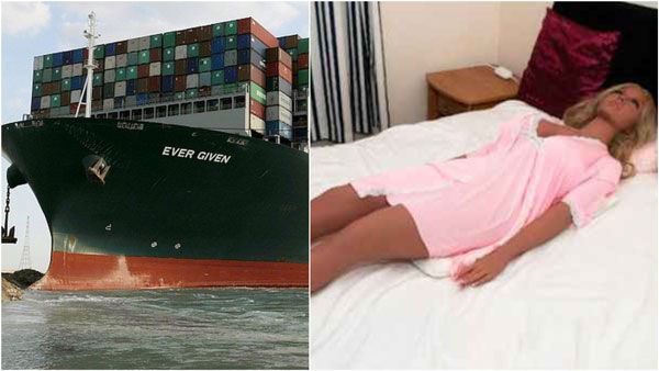 சூயஸ் கால்வாய் டிராபிக்கால் சிக்கல்.. 20 கண்டெய்னர் நிறைய 