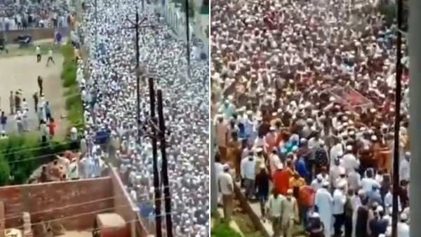 காற்றில் பறந்த விதிமுறைகள்.. மாஸ்க்குகளைகூட அணியாமல்.. மதகுரு இறுதி சடங்கில் கூடிய ஆயிரக்கணக்கானோர்