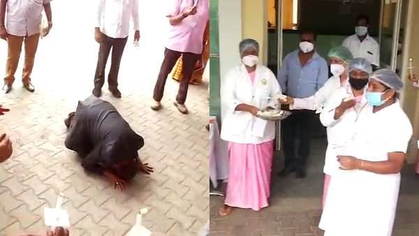 உலக செவிலியர்கள் தினம்.. நீங்கதான் கடவுள்னு கூறி.. சாஷ்டாங்கமாக காலில் விழுந்த கோவை மருத்துவமனை டீன்