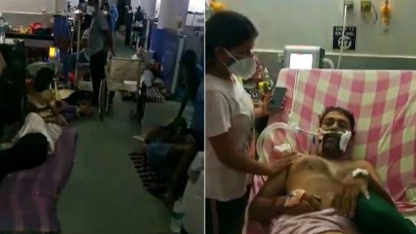 கோவாவின் பேரவலம்.. மருத்துவமனை தரையில் படுக்ககூட இடமில்லை.. ஸ்டோர் ரூமில் படுத்திருக்கும் நோயாளிகள்