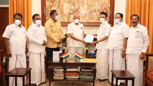 தமிழக ஆளுநரை சந்தித்து ஆட்சியமைக்க உரிமை கோருகிறார் மு.க ஸ்டாலின் - 7ஆம் தேதி பதவியேற்பு