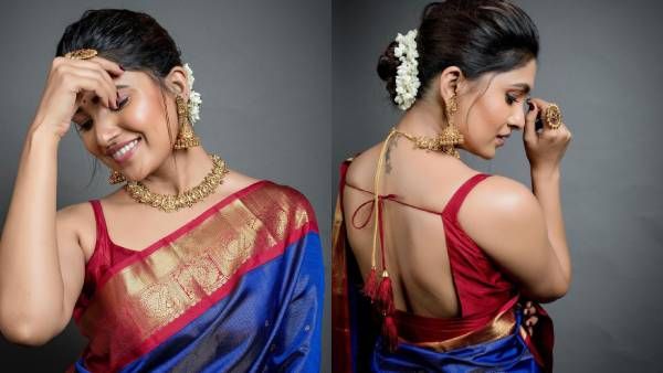 அப்படியே கையால் ஒதுக்கி.. ஒற்றைப் பார்வையால்.. கிறங்கடித்த வாணி போஜன்