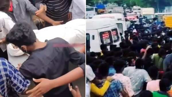 திருப்பூரை அதிர வைத்த சம்சுதீன் கொலை.. பிரதான சாலையில் 100க்கணக்கான வாகனங்களில் நடந்த இறுதி ஊர்வலம்