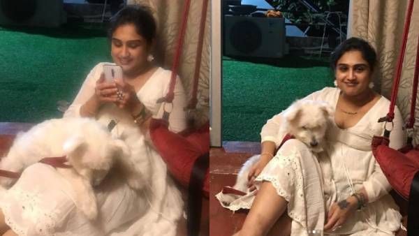 வனிதாவின் நெஞ்சோரத்தில் புசுபுசு... என்ன எல்லாமே ஒரே கலரா இருக்கு.. !