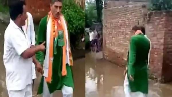 ஓ.. பாஜக எம்எல்ஏவையே.. முட்டியளவு கழிவுநீரில் நடக்க வைத்த மக்கள்.. கட்டாயப்படுத்தி.. அதுவும் உபியில்
