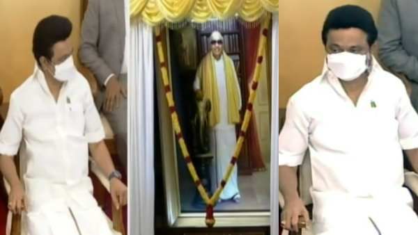 தலைவர் எழுதிய பாடல் எங்கேப்பா..? படத்திறப்பு விழா முடிந்ததும் முனுமுனுத்த திமுக எம்.எல்.ஏ.க்கள்..!