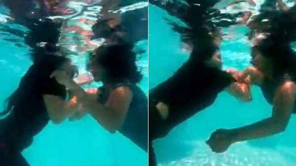 நீரூக்கடியில் ரேஷ்மாவைக் கட்டிப்பிடித்து கைகோர்த்த ஷபானா.. என்னவாயிருக்கும்?