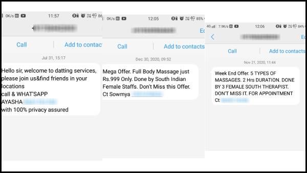 டேட்டிங்.. தென்னிந்திய பெண்களால் ஃபுல்பாடி மசாஜ்.. வெறும் 1500 மட்டுமே!.. கடிவாளம் போடுமா காவல்துறை