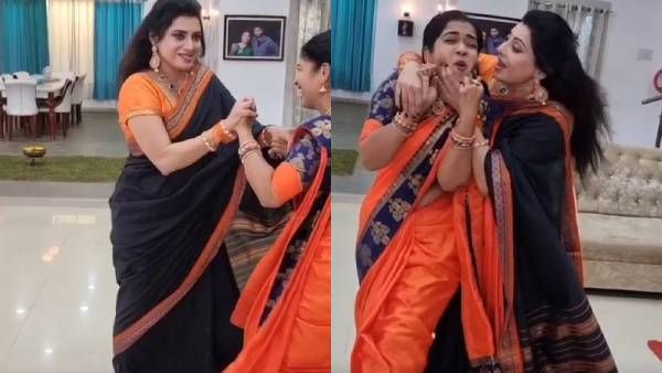 கையை பிடித்து செல்ல கடி..கொஞ்சும் பிரியா ராமன்.. ரசிக்கும் ரசிகர்கள்