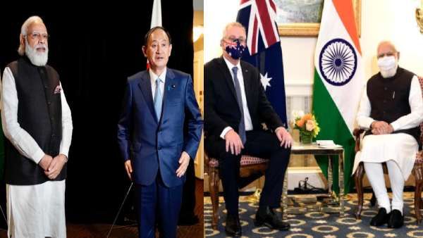 குவாட் உச்சி மாநாடு: ஆஸ்திரேலியா, ஜப்பான் பிரதமர்களுடன் பிரதமர் மோடி சந்திப்பு!