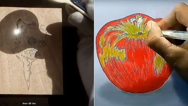 இந்தியாவில் முதல்முறையாக சூரிய கதிர்களை குவித்து வரையும் தமிழக ஓவியர்.. கால்கள் முடங்கியும் புதுமை!