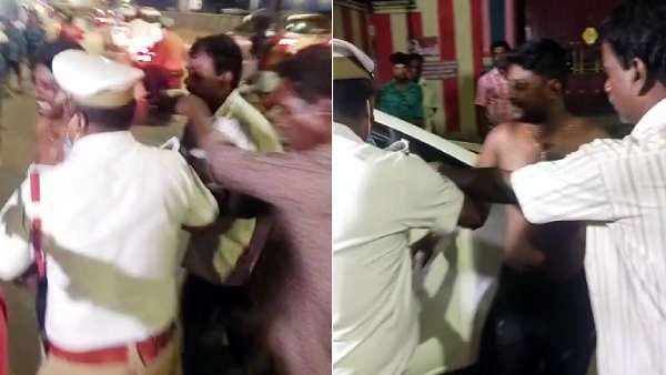 விவிஐபி கான்வாய் காரில் மதுவிருந்து...சிக்கிய காவலர்..அரை நிர்வாண கோலத்தில் அட்ராசிட்டி.. சஸ்பெண்ட்