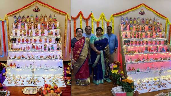 கலிபோர்னியாவில் நவராத்திரி: கொலு வைத்து கொண்டாட்டம் - மகிஷாசுரமர்த்தினி பாடி பக்தி பரவசம்