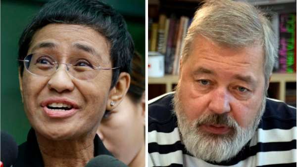 அமைதிக்கான நோபல் பரிசு: கருத்து சுதந்திரத்தைப் பாதுகாக்க போராடிய 2 பத்திரிக்கையாளர்களுக்கு அறிவிப்பு