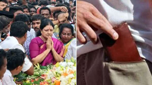 ஜெ. நினைவிடத்தில் சசிகலா! கூட்ட நெரிசலை பயன்படுத்தி 20 பேரிடம் பிட்பாக்கெட் திருடர்கள் கைவரிசை