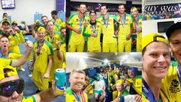 அடச்சே.. மேட்ச் ஜெயிச்சதும் ஆஸி. வீரர்கள் டிரெஸ்ஸிங் ரூமில் செய்த காரியம்.. வைரலாகும் வீடியோ!