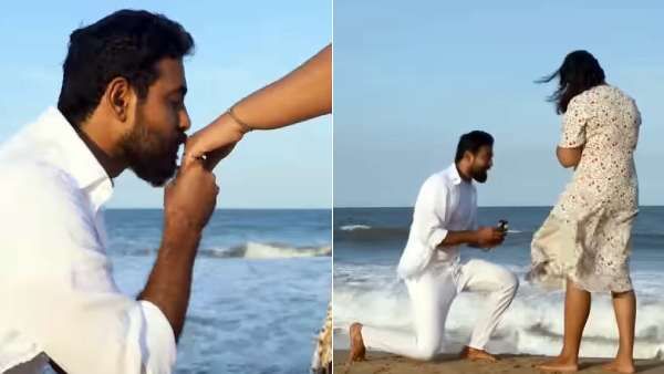 காதல் மனைவியோடு கடற்கரையில் திருமண நாள் கொண்டாட்டம்...அன்பு பரிசு கொடுத்த ஆரி