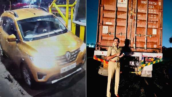 மஞ்சள் நிறக்கார்..ரூ.1.10 கோடி மதிப்பு முந்திரியுடன் லாரி கடத்தல், ADMK மாஜி அமைச்சரின் மகன் கைது