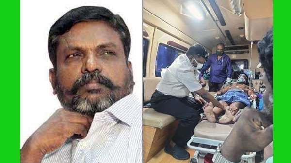 காலை பிடித்து.. கலங்கிபோன திருமாவளவன்.. ஆம்புலன்சில் பொறுப்பாளருக்கு சிகிச்சை.. நெகிழும் சிறுத்தைகள்