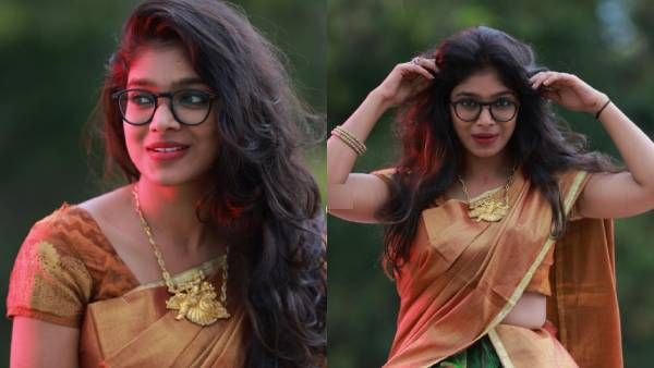 பாவாடை தாவணியில் பவ்யமாக மாறிய விஜே பார்வதி...அசந்து போன ரசிகர்கள்