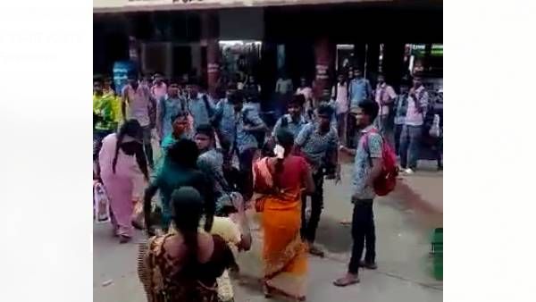 பேருந்து நிலையத்திலேயே மோதல்.. மாறி மாறி தாக்கிக்கொண்ட பள்ளி மாணவர்கள்.. மதுரையில் அதிர்ச்சி