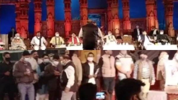 முன் வரிசையில் நாற்காலி இல்லையா.. கோபமாய் கிளம்பிய காங். எம்.எல்.ஏ