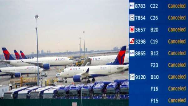 உலகம் முழுவதும் ஓமிக்ரான் பரவல் அதிகரிப்பு - 11,500 விமானங்கள் ரத்து - பயணிகள் தவிப்பு