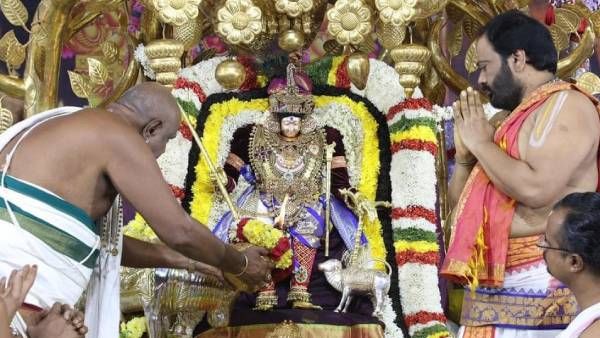 திருச்சானூர் கார்த்திகை மாத பிரம்மோற்சவம் - அலங்கார ரூபினியாய் எழுந்தருளிய பத்மாவதி தயார்