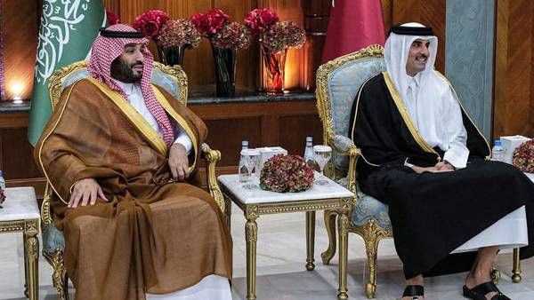 கத்தார் சென்ற சவுதி இளவரசர் முகமது மின் சல்மான்..4 ஆண்டுகளுக்கு பின் மீண்டும் புத்துயிர் பெறும் உறவு