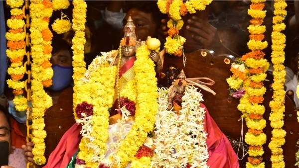 ஆரியங்காவு தர்மசாஸ்தா அன்னை புஷ்கலா தேவி திருக்கல்யாணம் கோலாகலம்