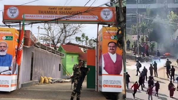 ஷாக்! மணிப்பூரில் பாஜகவினர் போராட்டம்.. பிரதமர் உருவ பொம்மை எரிப்பு! வேட்பாளர் பட்டியலால் அதிருப்தி