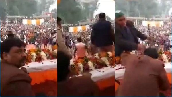 'பளார்..' உபி-இல் மேடையிலேயே எம்எல்ஏவை அறைந்த விவசாயி.. பரபர வீடியோவுக்கு பாஜகவின் விளக்கம் என்ன??