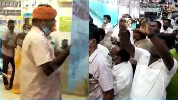 மோடியை விமர்சித்ததாக கூறி பல்லடம் வியாபாரி மீது போலீசார் முன்னிலையில் பாஜகவினர் கொடூர தாக்குதல்