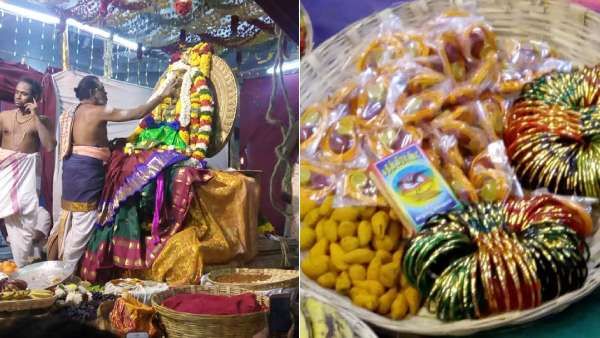 தங்கை சமயபுரம் மாரியம்மனுக்கு தைப்பூசம் நாளில் சீர் வரிசை கொடுத்த அண்ணன் ஸ்ரீ ரங்கநாதர்