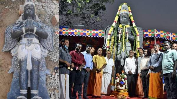விஸ்வரூப அஷ்டநாக கல் கருடன் சிலை பிரதிஷ்டை... பிப்.6ல் 16.8 அடி உயரத்தில் பிரம்மாண்டம்