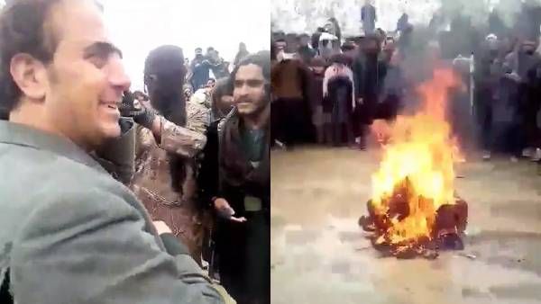 ஏளனமாக சிரித்தபடி.. இசைக்கருவியை தீ வைத்து எரித்த தாலிபான்கள்.. தேம்பி, தேம்பி அழுத இசைக்கலைஞர்