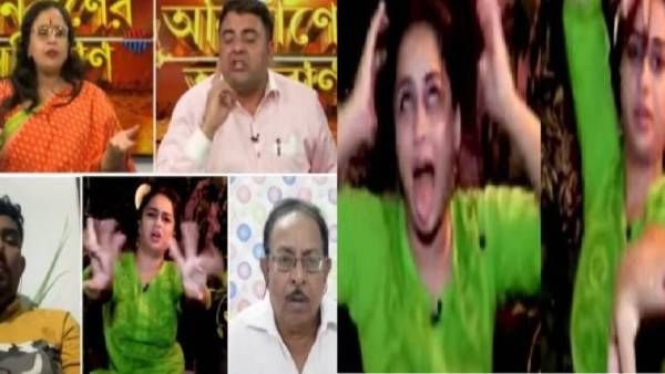டிவி விவாதத்தில் பேச சான்ஸ் கொடுக்காத நெறியாளர்.. திடீருன்னு பெண் செய்த காரியம்..  அம்மாடியோவ்! 