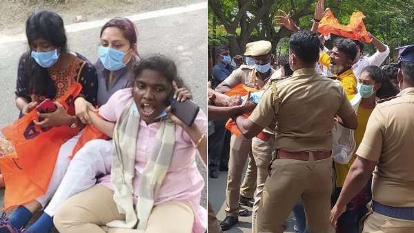 முதல்வர் ஸ்டாலின் வீட்டு வாசலில்.. திடீரென குவிந்த ஏபிவிபி மாணவிகள்.. குண்டு கட்டாக தூக்கிய போலீஸ்!