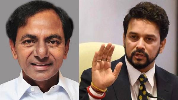 இவர்கள் பாகிஸ்தானின் குரல்! - சந்திரசேகர ராவை கடுமையாகத் தாக்கும் மத்திய அமைச்சர் அனுராக் தாக்கூர்