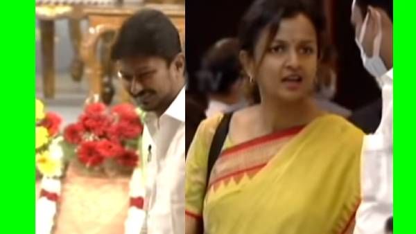 ஒரே சிரிப்புதான்.. மஞ்சள் புடவையுடன் மாஸ் என்ட்ரி தந்த கிருத்திகா.. பின்னாடியே வந்த உதயநிதி.. வாவ்