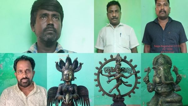 7 சாமி சிலைகளை விற்க முயன்ற பாஜக ராமநாதபுரம் நிர்வாகி உட்பட 4 பேர் அதிரடி கைது- கட்சி பதவி பறிப்பு!