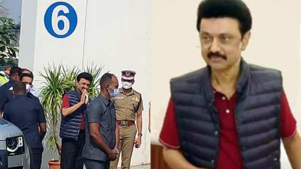 கறுப்பு சிவப்பு மார்டன் டிரஸ்.. துபாய்க்கு ஸ்டைலாக கிளம்பிய முதல்வர் ஸ்டாலின்.. ஸ்டைலே மாறிப்போச்சே