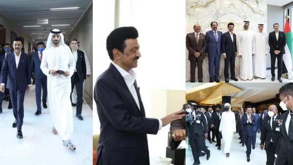 ஐக்கிய அரபு அமீரக அமைச்சர்களுடன் முதல்வர் ஸ்டாலின் ஆலோசனை! ராஜமரியாதை அளித்து வரும் துபாய் அரசு!