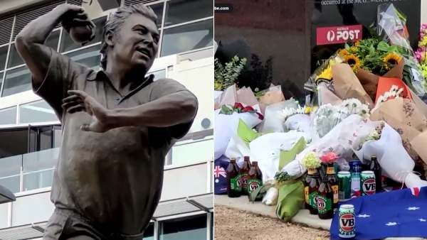 வார்னே சுழலில் யாரும் தப்பவில்லை..வாழ்க்கை சுழலில் வார்னே தப்பவில்லை..பீர் தூவி பூ வைத்த ஆஸி மக்கள்!