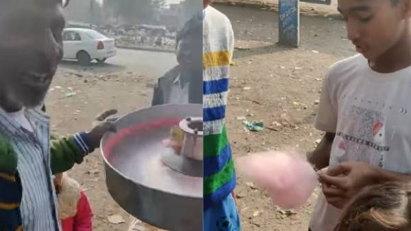 கைல ‘தலைமுடி’.. வாயில பஞ்சுமிட்டாய்.. இதுக்குப் பேருதான் வியாபார தந்திரம்!