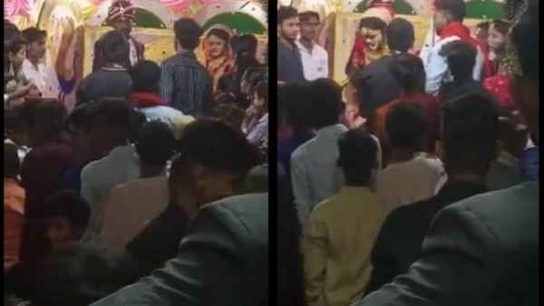 மணமகனுக்கு “பளார்” விட்ட மணமகள்! கலவர காடான கல்யாண வீடு! என்ன கொடுமை சார் இது? அதிர்ச்சி வீடியோ..!