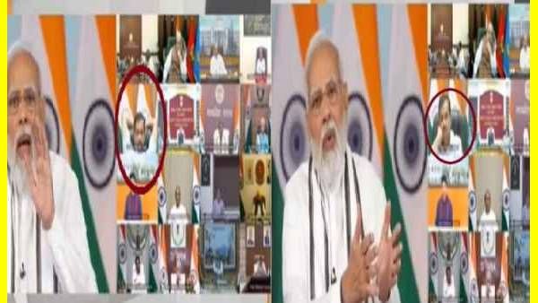 மல்லாக்காக சாய்ந்து.. கையை தூக்கி தலைக்கு ஸ்டாண்டு தந்து.. அதுவும் மோடி முன்னாடி.. அசால்ட் கெஜ்ரிவால்