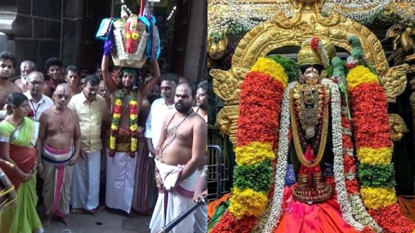 வைகையில் இறங்கும் கள்ளழகருக்கு ஸ்ரீவில்லிபுத்தூர் ஆண்டாள் சூடிக்கொடுத்த மாலை