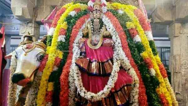சமயபுரம் மாரியம்மன் கோவில் சித்திரை திருவிழா கொடியேற்றம் கோலாகலம் - 19ல் தேரோட்டம்